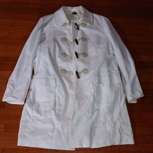 GAP White Toggle Trench Coat